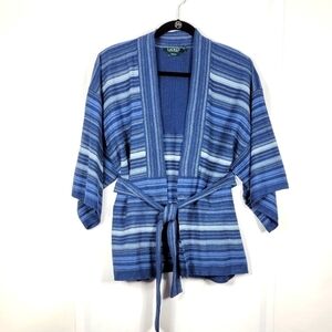 Lauren Ralph Lauren Denim Linen Cardigan #584 Size S/M